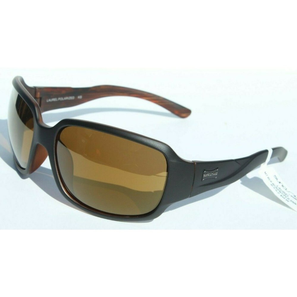 SUNCLOUD Laurel POLARIZED Womens Sunglasses Black/Sienna Mirror NEW - Picture 2 of 7